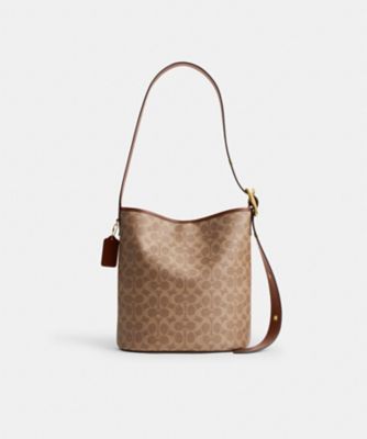 ＜COACH＞ブリーカー　バケット　バッグ・シグネチャー　キャンバス